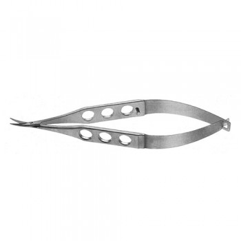 Castroviejo Universal Corneal Scissor Curved - Blunt Tips - Large Blades Stainless Steel, 11 cm - 4 1/2" 
